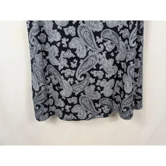 Michael Kors Paisley Print Sleeveless Dress Navy Blue Women's Size 2X - Picture 10 of 10